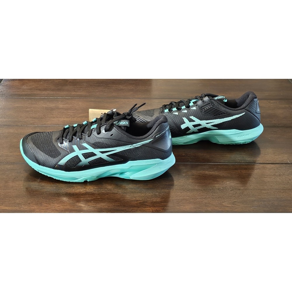 ASICS SOLUTION SPEED FF 4 Sneakers 1041A532 001 Black Aurora Green Mens Size 11 - Picture 2 of 10